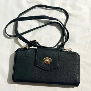 Huan-Shi Leather Crossbody Mini Bag Black
